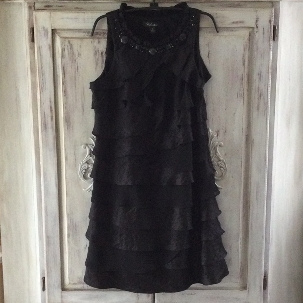 S L Fashions Black Dress